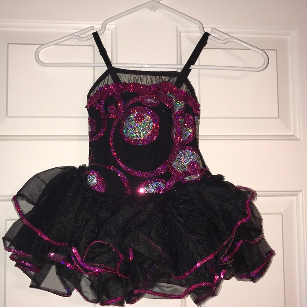 Custom Pink & Sliver Sparkling Dancing Costume